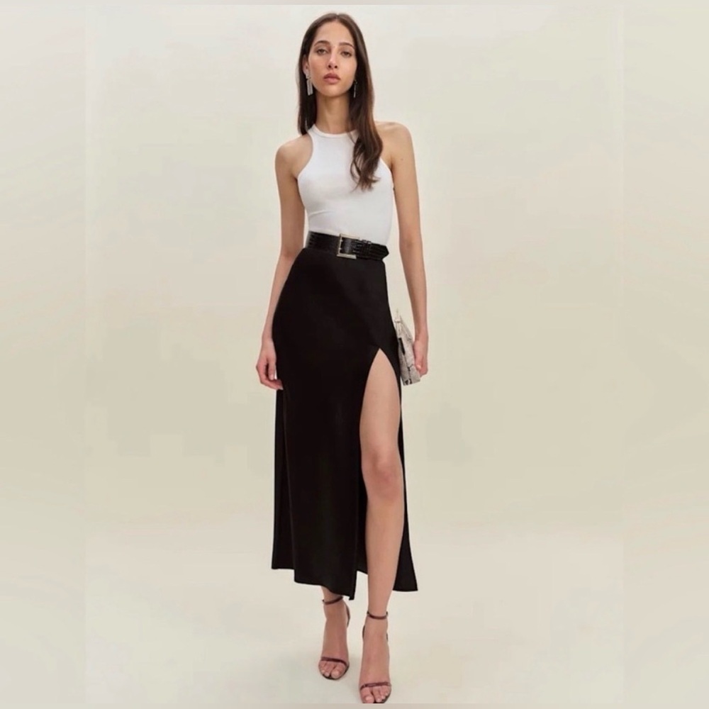 Reformation Layla Satin Skirt